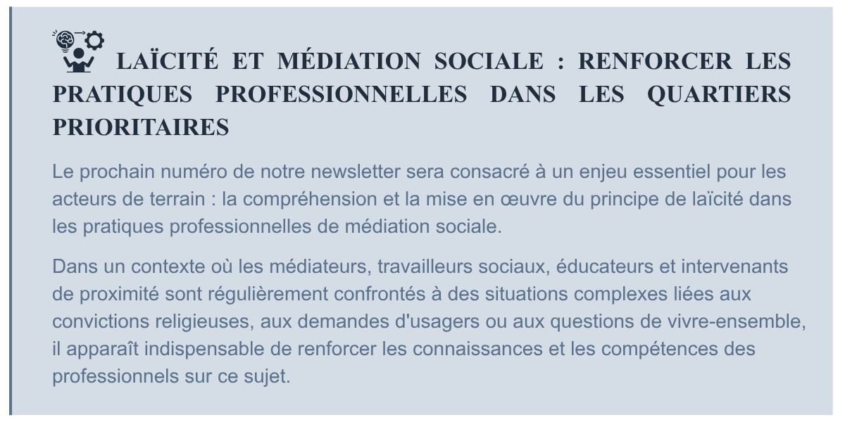 Laïcité et médiation sociale